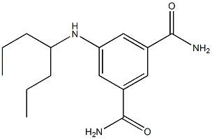 5-(heptan-4-ylamino)benzene-1,3-dicarboxamide Struktur