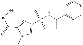 5-(hydrazinocarbonyl)-1-methyl-N-(1-pyridin-4-ylethyl)-1H-pyrrole-3-sulfonamide Struktur