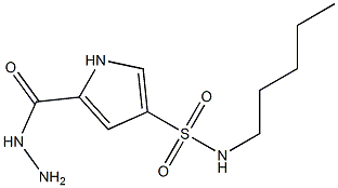 5-(hydrazinocarbonyl)-N-pentyl-1H-pyrrole-3-sulfonamide Struktur