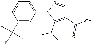 5-(propan-2-yl)-1-[3-(trifluoromethyl)phenyl]-1H-pyrazole-4-carboxylic acid Struktur