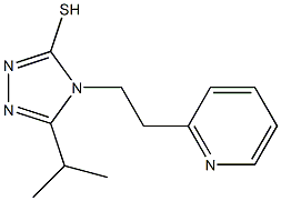 5-(propan-2-yl)-4-[2-(pyridin-2-yl)ethyl]-4H-1,2,4-triazole-3-thiol Struktur