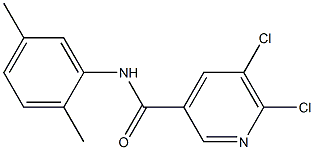 5,6-dichloro-N-(2,5-dimethylphenyl)pyridine-3-carboxamide Struktur