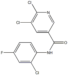 5,6-dichloro-N-(2-chloro-4-fluorophenyl)pyridine-3-carboxamide Struktur