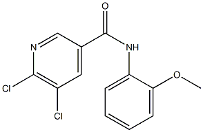 5,6-dichloro-N-(2-methoxyphenyl)pyridine-3-carboxamide Struktur