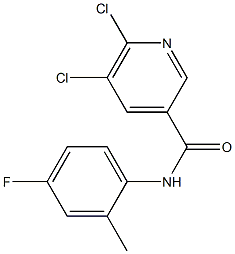 5,6-dichloro-N-(4-fluoro-2-methylphenyl)pyridine-3-carboxamide Struktur