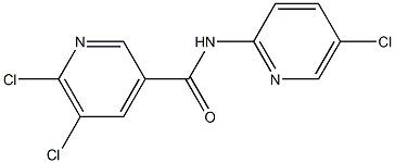 5,6-dichloro-N-(5-chloropyridin-2-yl)pyridine-3-carboxamide Struktur