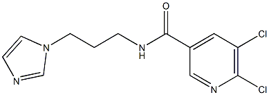 5,6-dichloro-N-[3-(1H-imidazol-1-yl)propyl]pyridine-3-carboxamide Struktur