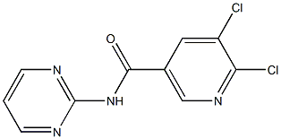 5,6-dichloro-N-pyrimidin-2-ylnicotinamide Struktur