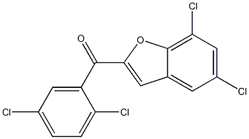 5,7-dichloro-2-[(2,5-dichlorophenyl)carbonyl]-1-benzofuran Struktur