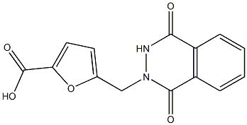 5-[(1,4-dioxo-1,2,3,4-tetrahydrophthalazin-2-yl)methyl]furan-2-carboxylic acid Struktur