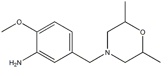 5-[(2,6-dimethylmorpholin-4-yl)methyl]-2-methoxyaniline Struktur