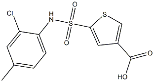 5-[(2-chloro-4-methylphenyl)sulfamoyl]thiophene-3-carboxylic acid Struktur