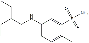 5-[(2-ethylbutyl)amino]-2-methylbenzene-1-sulfonamide Struktur