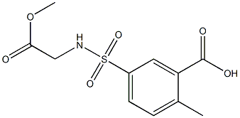 5-[(2-methoxy-2-oxoethyl)sulfamoyl]-2-methylbenzoic acid Struktur