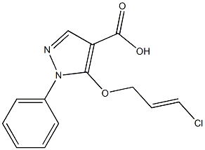 5-[(3-chloroprop-2-en-1-yl)oxy]-1-phenyl-1H-pyrazole-4-carboxylic acid Struktur