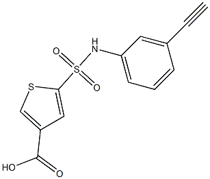 5-[(3-ethynylphenyl)sulfamoyl]thiophene-3-carboxylic acid Struktur