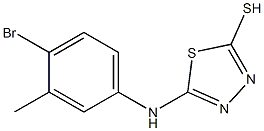 5-[(4-bromo-3-methylphenyl)amino]-1,3,4-thiadiazole-2-thiol Struktur