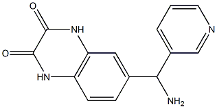 6-[amino(pyridin-3-yl)methyl]-1,2,3,4-tetrahydroquinoxaline-2,3-dione Struktur