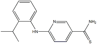 6-{[2-(propan-2-yl)phenyl]amino}pyridine-3-carbothioamide Struktur