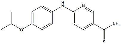 6-{[4-(propan-2-yloxy)phenyl]amino}pyridine-3-carbothioamide Struktur