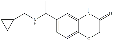 6-{1-[(cyclopropylmethyl)amino]ethyl}-3,4-dihydro-2H-1,4-benzoxazin-3-one Struktur