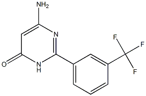 6-amino-2-[3-(trifluoromethyl)phenyl]-3,4-dihydropyrimidin-4-one Struktur