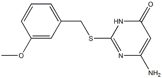 6-amino-2-{[(3-methoxyphenyl)methyl]sulfanyl}-3,4-dihydropyrimidin-4-one Struktur