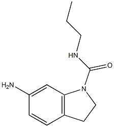 6-amino-N-propyl-2,3-dihydro-1H-indole-1-carboxamide Struktur