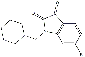 6-bromo-1-(cyclohexylmethyl)-2,3-dihydro-1H-indole-2,3-dione Struktur