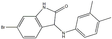 6-bromo-3-[(3,4-dimethylphenyl)amino]-2,3-dihydro-1H-indol-2-one Struktur