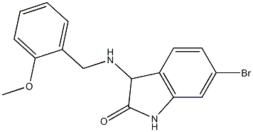 6-bromo-3-{[(2-methoxyphenyl)methyl]amino}-2,3-dihydro-1H-indol-2-one Struktur