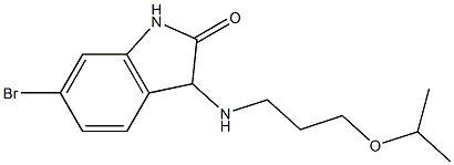 6-bromo-3-{[3-(propan-2-yloxy)propyl]amino}-2,3-dihydro-1H-indol-2-one Struktur