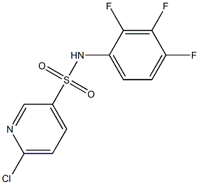 6-chloro-N-(2,3,4-trifluorophenyl)pyridine-3-sulfonamide Struktur