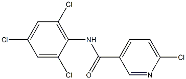 6-chloro-N-(2,4,6-trichlorophenyl)pyridine-3-carboxamide Struktur