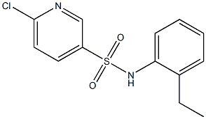 6-chloro-N-(2-ethylphenyl)pyridine-3-sulfonamide Struktur