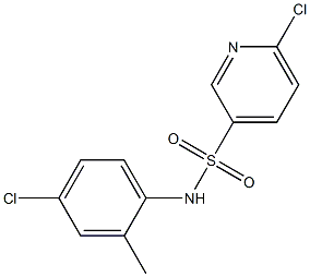 6-chloro-N-(4-chloro-2-methylphenyl)pyridine-3-sulfonamide Struktur