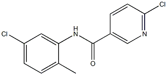 6-chloro-N-(5-chloro-2-methylphenyl)nicotinamide Struktur