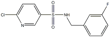 6-chloro-N-[(3-fluorophenyl)methyl]pyridine-3-sulfonamide Struktur