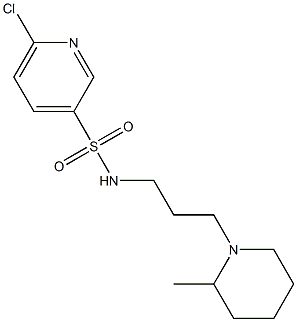 6-chloro-N-[3-(2-methylpiperidin-1-yl)propyl]pyridine-3-sulfonamide Struktur