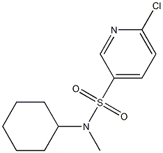 6-chloro-N-cyclohexyl-N-methylpyridine-3-sulfonamide Struktur