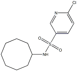 6-chloro-N-cyclooctylpyridine-3-sulfonamide Struktur