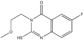 6-fluoro-2-mercapto-3-(2-methoxyethyl)quinazolin-4(3H)-one Struktur