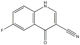 6-fluoro-4-oxo-1,4-dihydroquinoline-3-carbonitrile Struktur