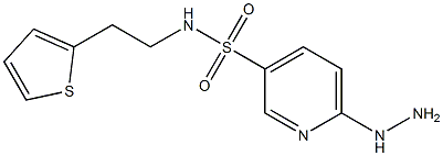 6-hydrazinyl-N-[2-(thiophen-2-yl)ethyl]pyridine-3-sulfonamide Struktur