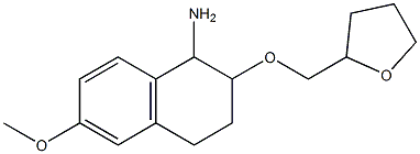 6-methoxy-2-(oxolan-2-ylmethoxy)-1,2,3,4-tetrahydronaphthalen-1-amine Struktur