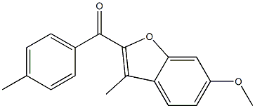 6-methoxy-3-methyl-2-[(4-methylphenyl)carbonyl]-1-benzofuran Struktur