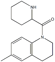 6-methyl-1-(piperidin-2-ylcarbonyl)-1,2,3,4-tetrahydroquinoline Struktur