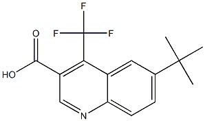 6-tert-butyl-4-(trifluoromethyl)quinoline-3-carboxylic acid Struktur