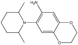 7-(2,6-dimethylpiperidin-1-yl)-2,3-dihydro-1,4-benzodioxin-6-amine Struktur