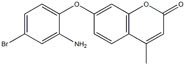 7-(2-amino-4-bromophenoxy)-4-methyl-2H-chromen-2-one Struktur